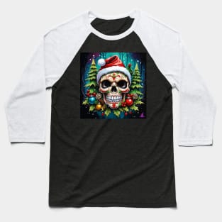 SANTA SKULL Baseball T-Shirt